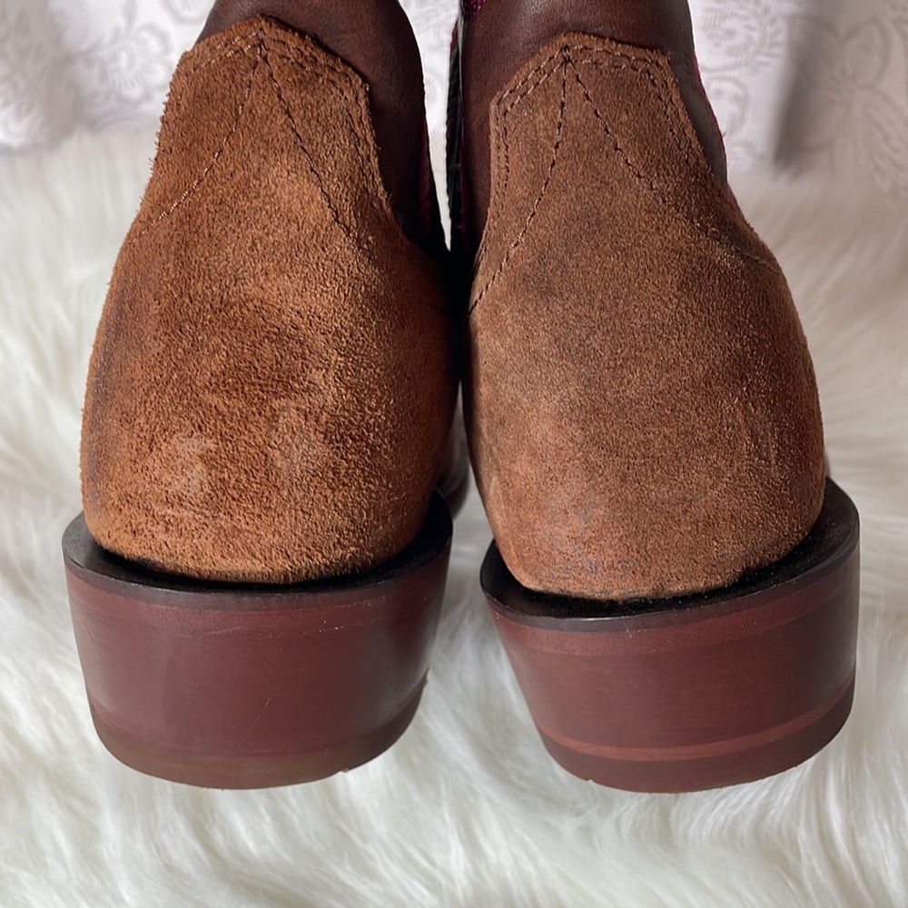 Ariat Brown and Pink Western Heeled Boots - Picture 12 of 13